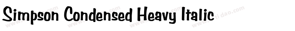 Simpson Condensed Heavy Italic字体转换